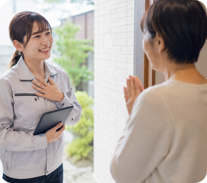 お客様から直接感謝の言葉をいただける